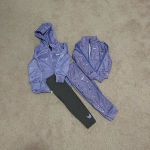 Toddler girl 4 pc sweatshirt/pants (two tops and two bottoms) 24 months